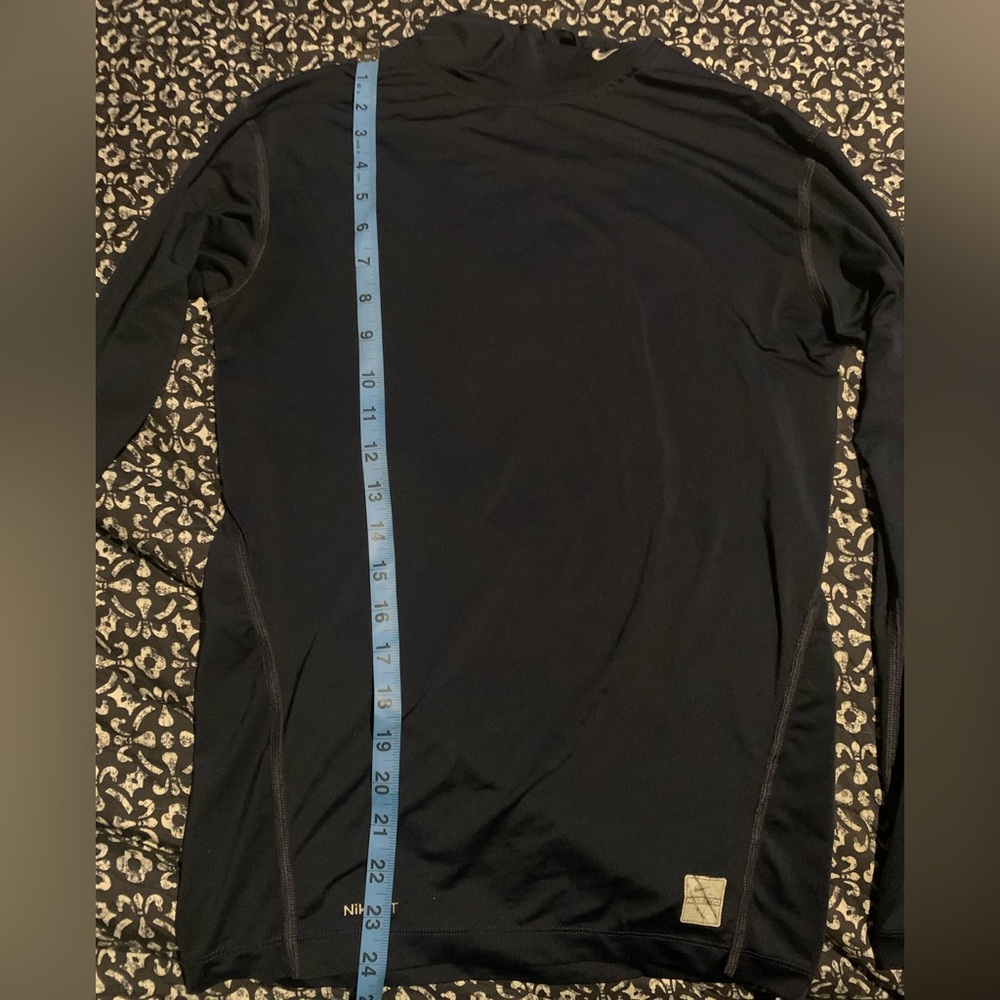 Nike navy tight long sleeve mock turtleneck dri fit athletic shirt - Picture 7 of 7
